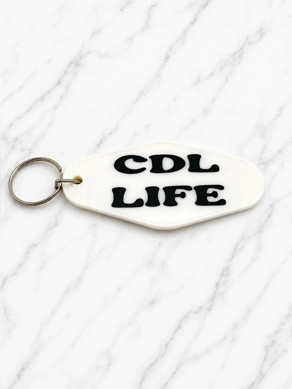 CDL Life Motel Keychain Trucker Gift Handmade Resin Key Fob